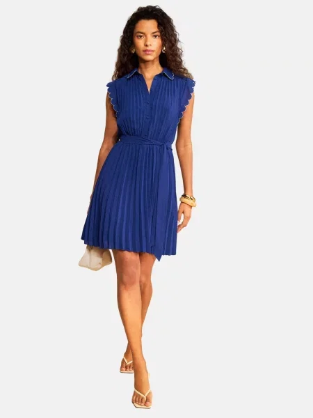 Love & roses Rochie tip bluză albastru închis alb