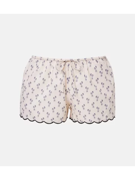 Szorty Montce w kwiatki białe