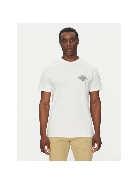 Quiksilver Majica Écru Regular Fit