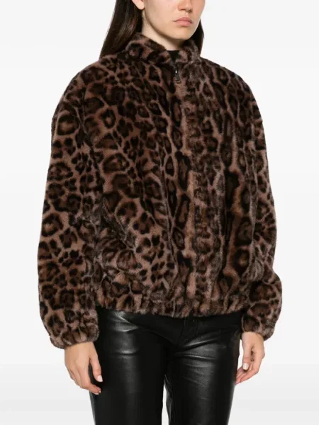 Geacă Betta Corradi cu imagine cu model leopard maro