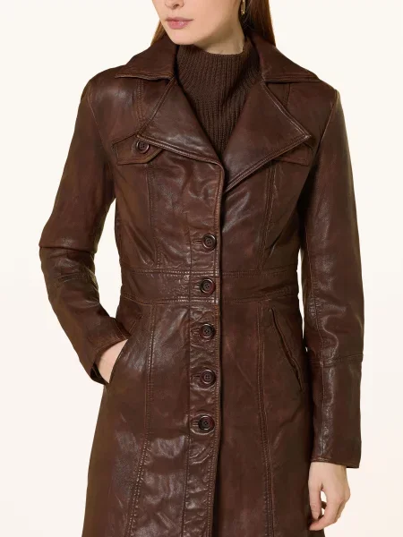 Ricano Płaszcz Skórzany braun