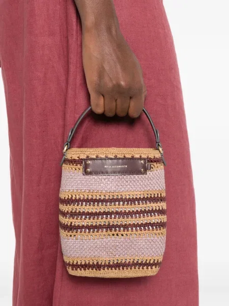 Ριγέ τσάντα Anya Hindmarch μωβ
