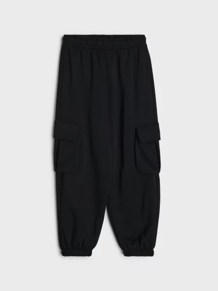 Sinsay Kalhoty jogger cargo černá