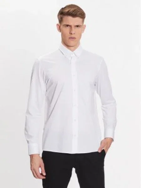 Boss Cămașă Regular Fit alb
