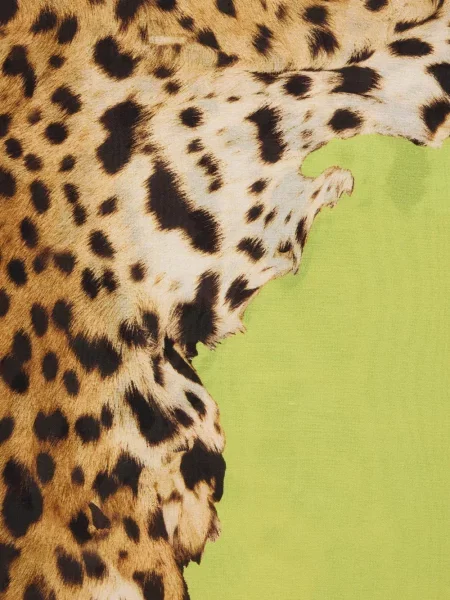 Selyem leopárdmintás sál Roberto Cavalli nyomtatás