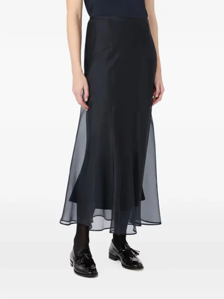 Fustă midi Max Mara evazată negru