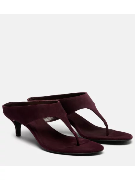Chiloți tanga Magda Butrym din piele de căprioară violet