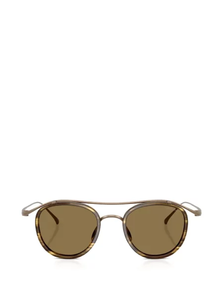 Ochelari de soare rotunzi Giorgio Armani maro
