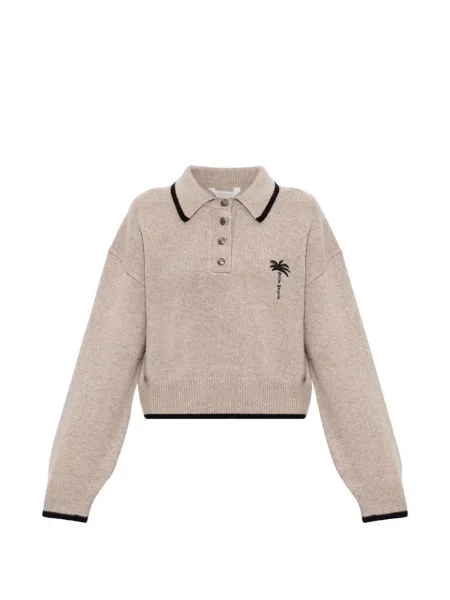 Tricou polo Palm Angels cu broderie