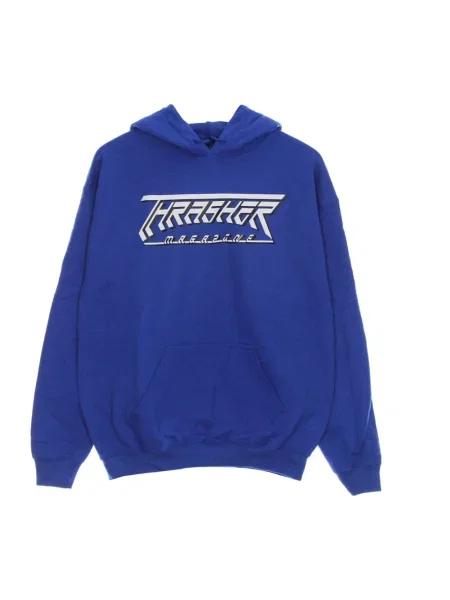 Bluza z kapturem Thrasher z kapturem z logo niebieska
