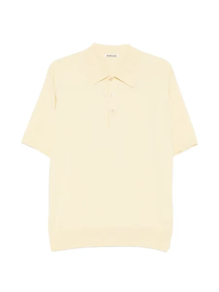Scurt tricou polo Auralee galben