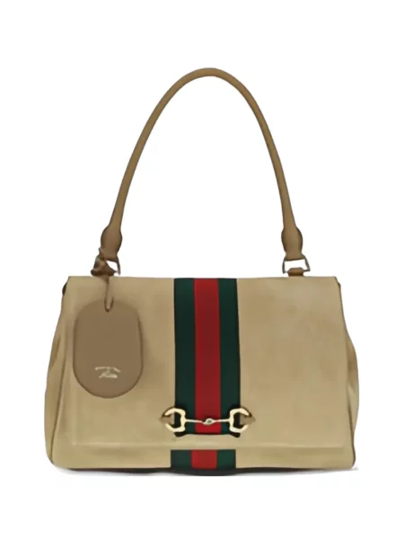 Geantă shopper Gucci din piele de căprioară