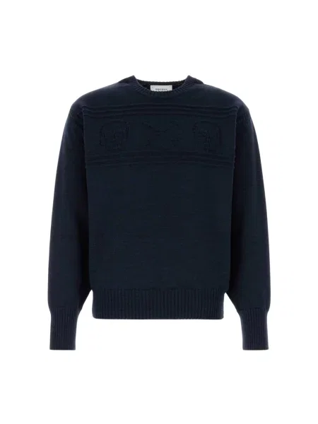 Sweter Alexander Mcqueen wełniany niebieski