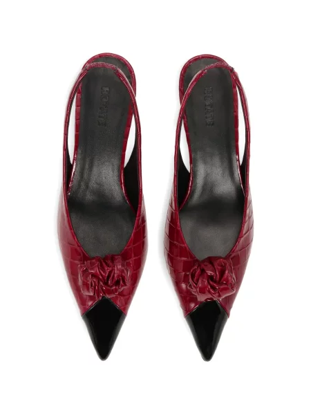 Pantofi cu toc Rotate Birger Christensen din piele slingback roșu