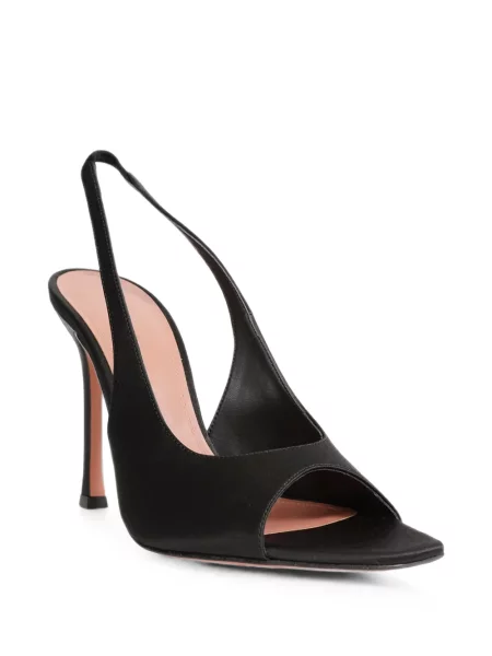Pantofi cu toc Amina Muaddi slingback negru