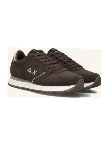 Sneakersy Sun68 brązowe