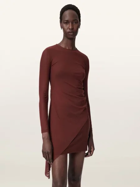 Платье мини All Saints красное