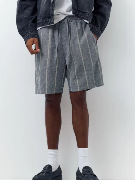 Pull&Bear Pantaloni crem / bazalt gri