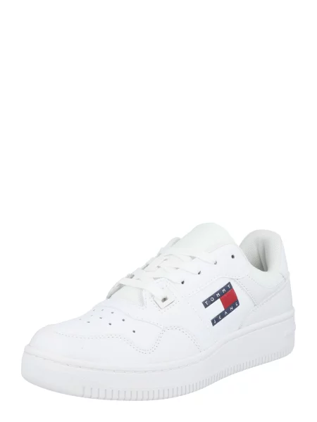 Sneakerși Tommy Jeans retro alb