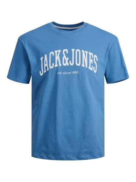 JACK & JONES Tricou JJEJosh azur alb