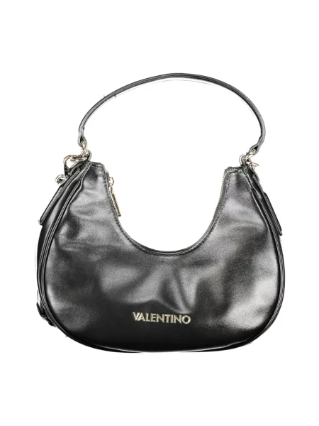 Lniana torebka Valentino Bags czarna