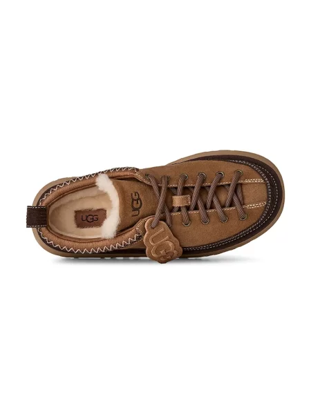 Замшевые тапочки Ugg на шнуровке