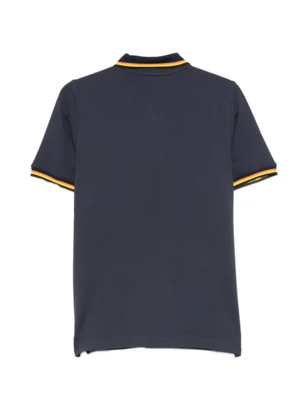 Tricou polo K-way cu autograf albastru