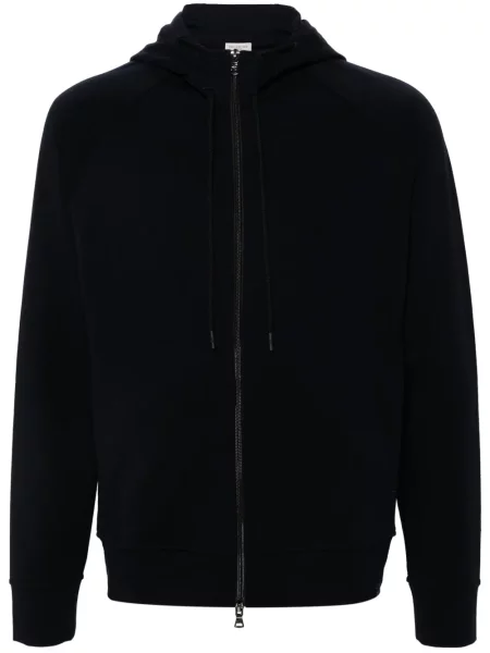 Hanorac cu glugă Paul & Shark din jerseu albastru