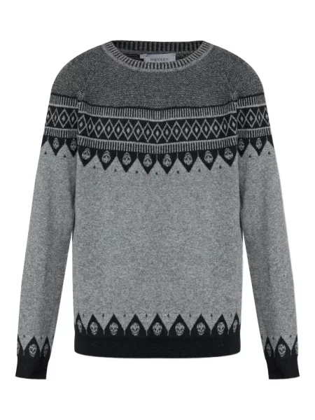 Pulover Alexander Mcqueen de lână gri