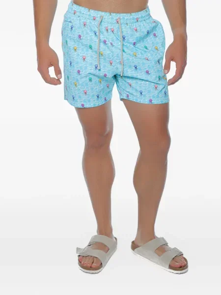 Slip de baie Mc2 Saint Barth cu imagine cu cordon albastru