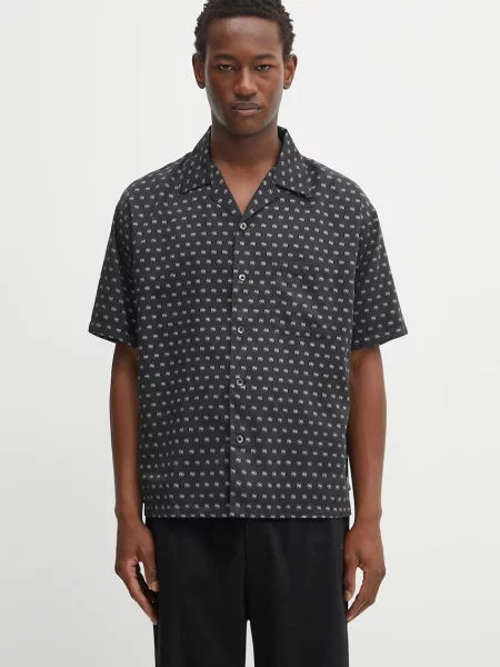 NEIGHBORHOOD cămașă monogram pattern hawaiian shirt ss relaxed negru