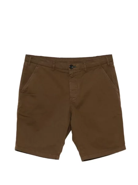 Pantaloni scurți Ps Paul Smith din țesătură twill maro