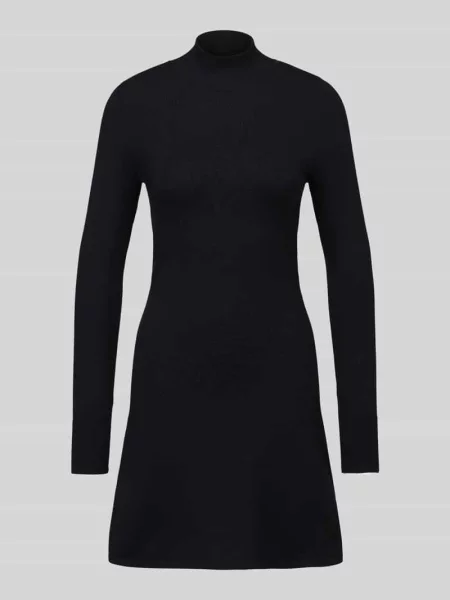 Sukienka z dzianiny z golfem typu mock neck Only czarna
