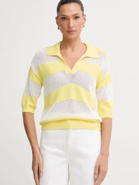 Fracomina polo żółta