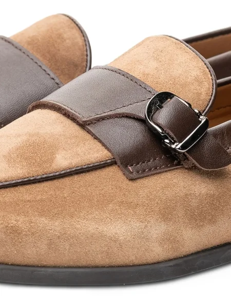 Loafersy Poche Paris brązowe