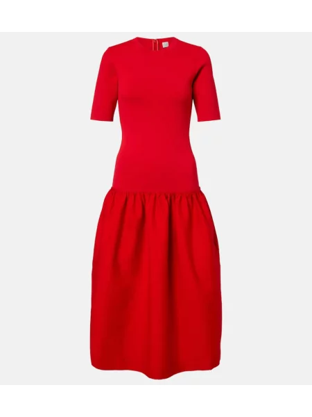 Cu peplum rochie midi Toteme până la genunchi de costum roșu