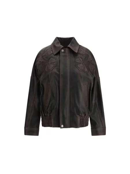 Kurtka skórzana Golden Goose złota