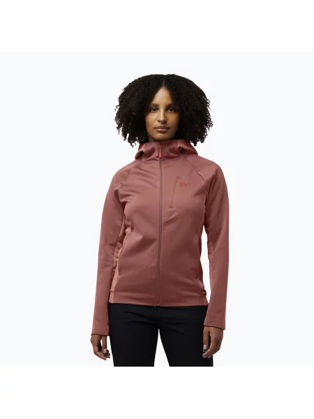 Fleecová mikina Jack Wolfskin Alpgrat mineral red červená