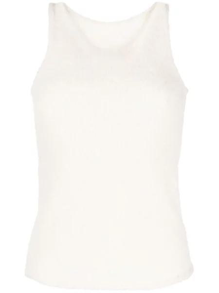 Hanorac din fleece Low Classic fără mâneci din fleece clasic alb