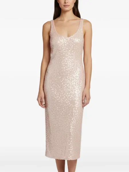 Rochie midi Nbd cu paiete roz