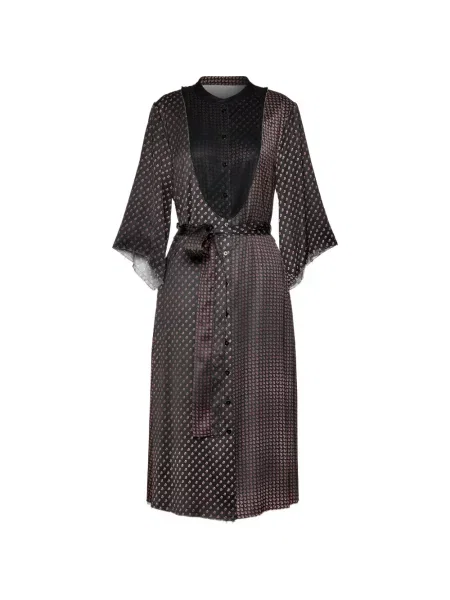 Cu centură rochie midi Maison Margiela maro