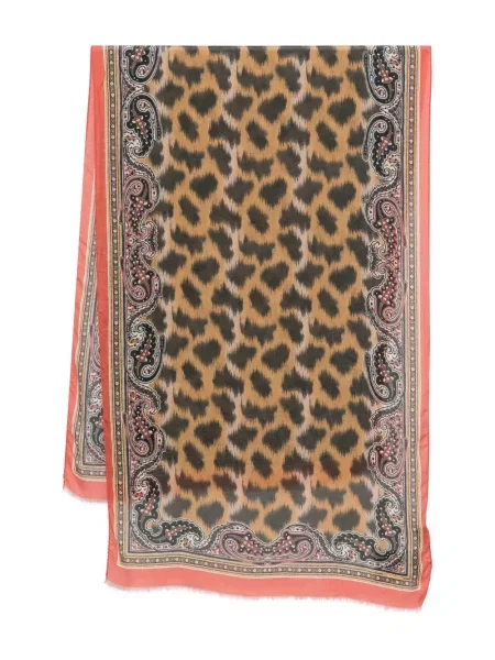 Fular Etro cu imagine cu model paisley maro