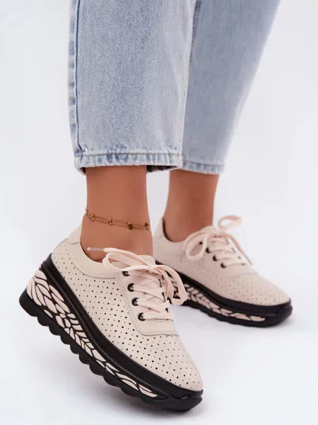 Pantofi cu toc Boto din piele cu toc plat negru