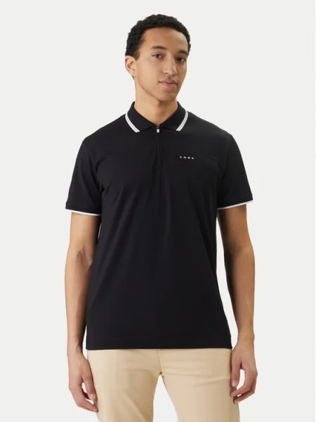 JACK & JONES Tricou JCOFUSION / alb negru