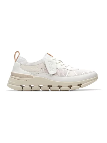 Sneakersy Clarks skórzane białe