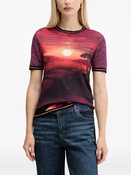 Tricou Desigual cu imagine roșu