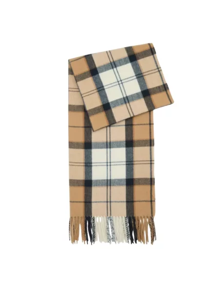 Barbour Szal Hailes beige brązowa