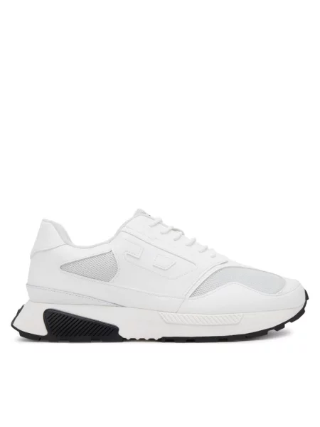 Diesel Obuwie Mężczyzna 42 EU Skóra S-Tame-D Running Sneakers biały