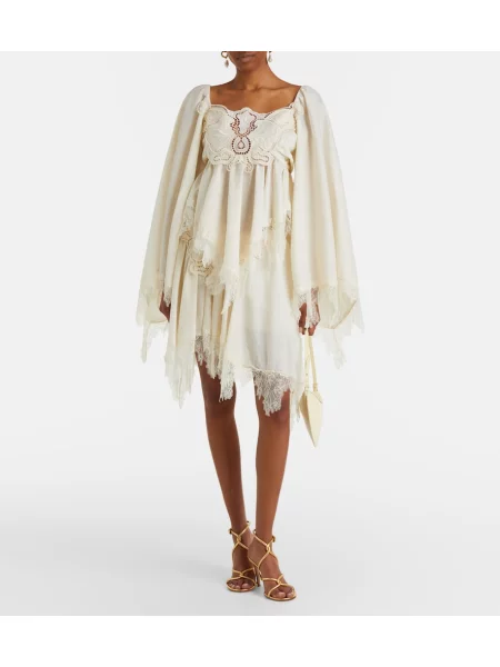 Fustă Blumarine din dantelă alb