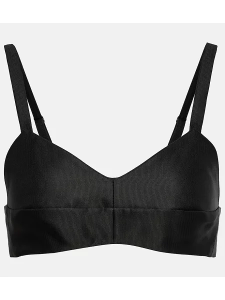 Sutien Khaite de mătase negru